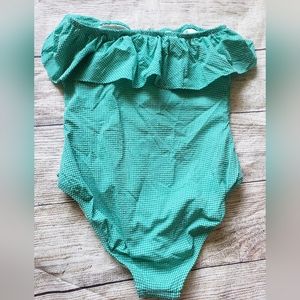 J. Crew ruffle one piece swimsuit size 12